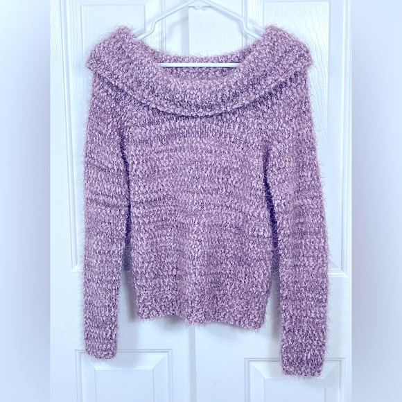 Freshman Sweaters - NEW - Freshman Scoop Neck Sweater, Pink & Purple, size S